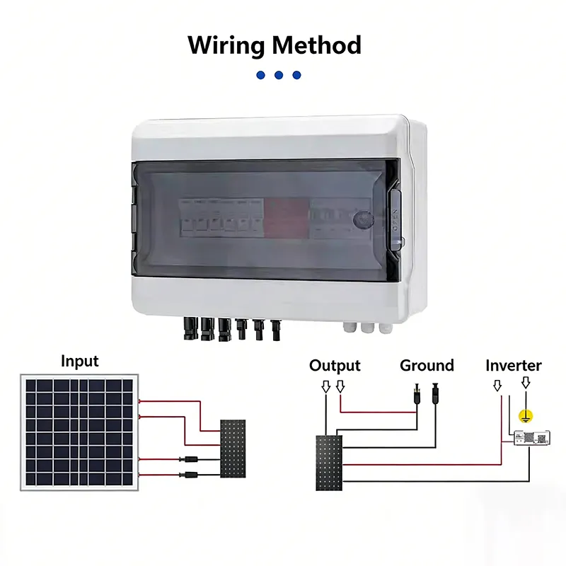 AT Series 3 String 1000V Solar PV Combiner Box IP65 with Surge Protection & DC Breaker - Image 2