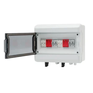 AT 2-in 2-out 600V DC PV Combiner Box with Dual Output | IP65 Waterproof for Solar Systems