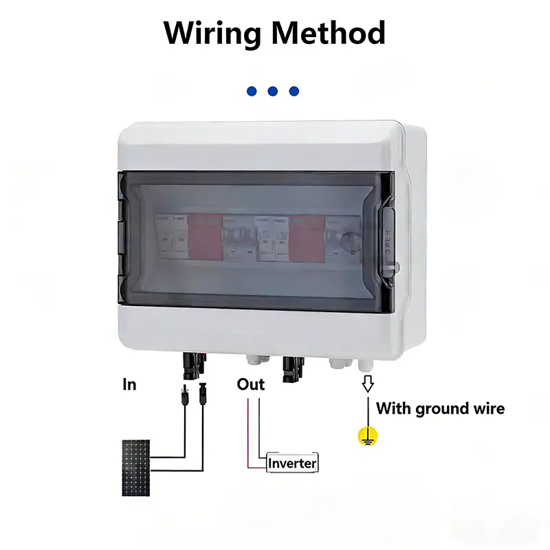 AT 2-in 2-out 600V DC PV Combiner Box with Dual Output | IP65 Waterproof for Solar Systems - Image 4