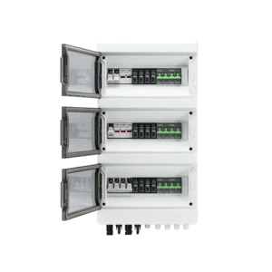 AT 6 String 600V Solar PV Combiner Box IP65 with Surge Protection, DC Breakers & Fuses