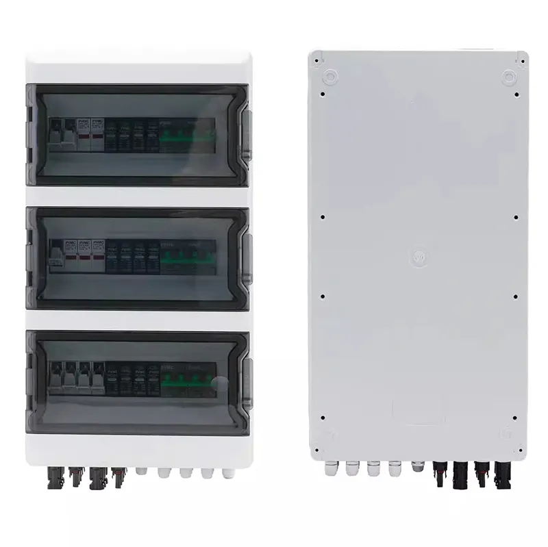 AT 6 String 600V Solar PV Combiner Box IP65 with Surge Protection, DC Breakers & Fuses - Image 2