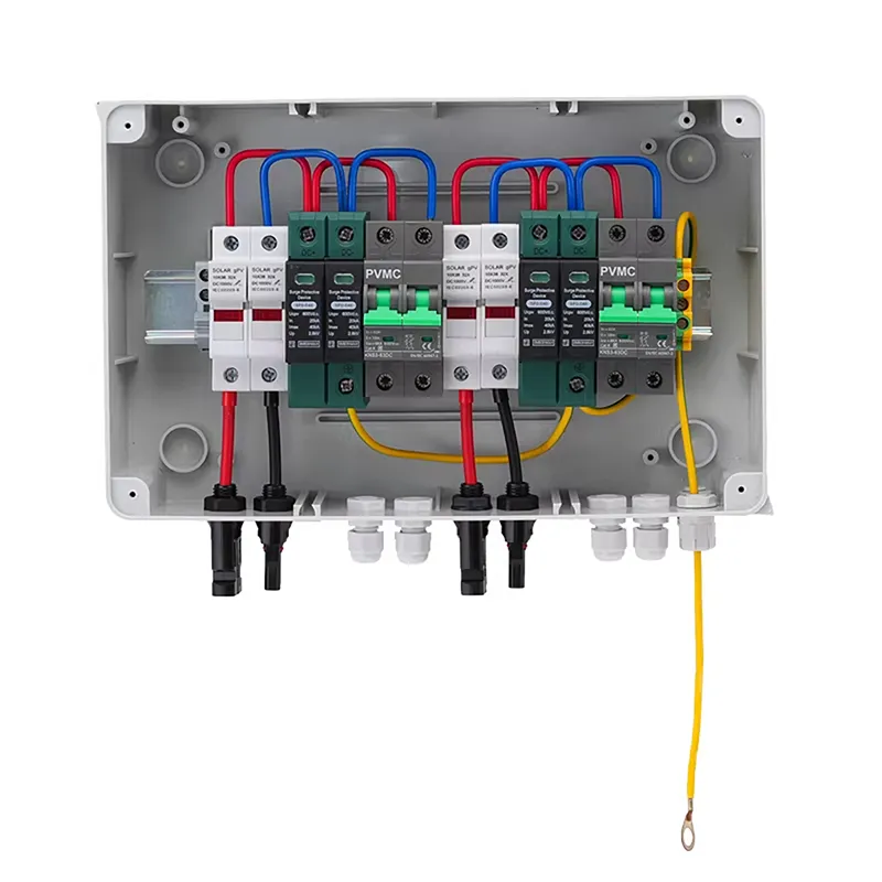 HT 2 String 2 Output 600V Solar PV Combiner Box IP65 with Dual Surge Protection & Breakers | CYF Energy - Image 3